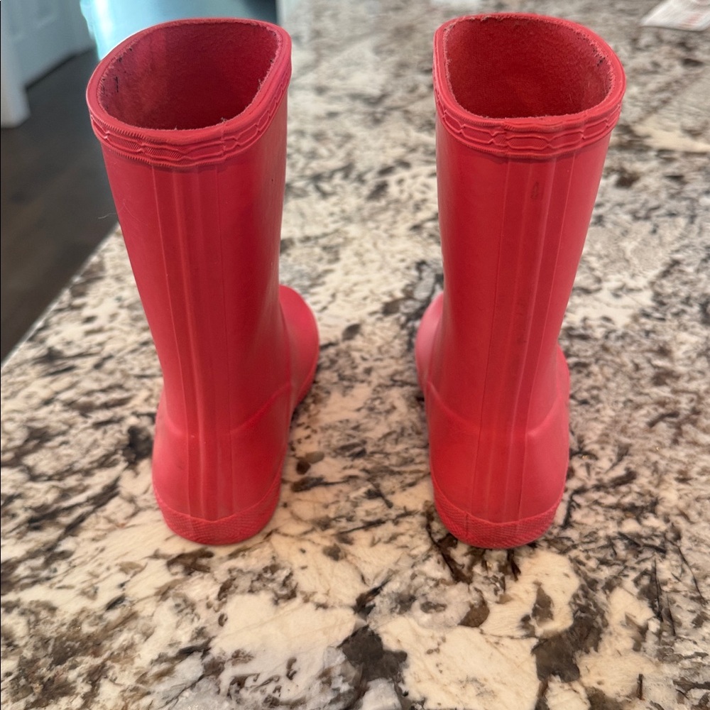 Hot Pink Kids Hunter Rain boots Size US 10 - Picture 4 of 8